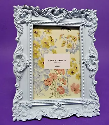 LAURA ASHLEY Picture Frame 4 X 6  Photo Light Blue Ornate Design Brand New • £19.29