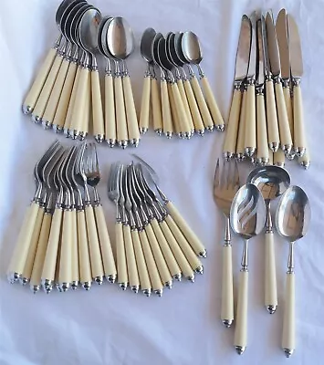 Mikasa (57) Pcs Japan Flatware Set Claridge - Ivory Pattern (READ) • $225