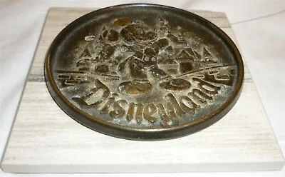Walt Disney Mickey Mouse Disneyland Medallion Paperweight Bronze Marble Canada • $38