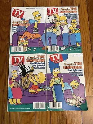 The Simpsons  TV Guide. Complete Set Of 4 Collector Covers Jan 3-9 1998 Cartoon • $21.95