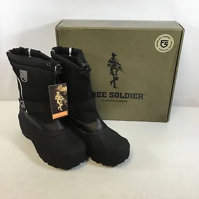 Free Soldier ACC0039 Mens Black Waterproof Outdoor Snow Boots Size 10 • $29.99