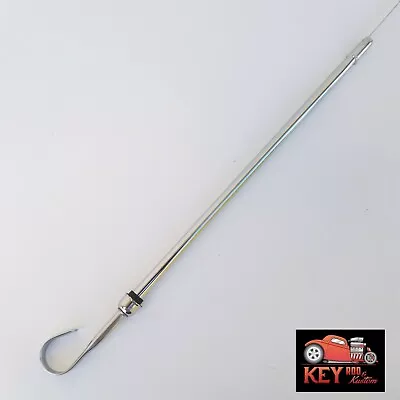 Small Block Chrysler Dodge Mopar Chrome Engine Oil Dipstick & Tube 318 340 360 • $12.95