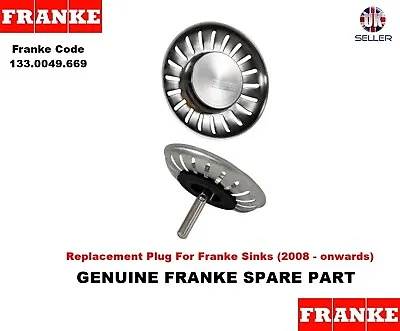 £18.94 • Buy Franke Sink PLUG For Basket Strainer Waste (New Style, 2008 - Onwards)