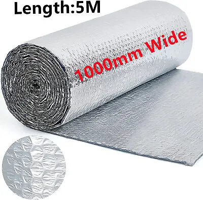  1M X 5m Insulation Foil Metal Shed Bubble Aluminium Loft Caravan Wall Van • £11.79