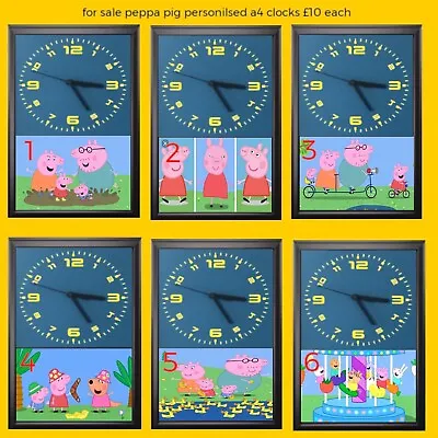 £13 • Buy A4 Peppa Pig Clocks