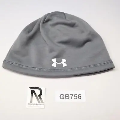 NEW Mens Under Armour Solid Gray Lined Beanie Hat One Size Fit All Unisex Casual • $28.95