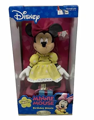 WALT DISNEY Birthday Minnie Mouse ~ Brass Key Keepsake Porcelain Doll ~ 2004 • $24.99