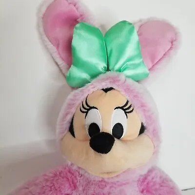 Disney Store 2021 Easter Minnie Mouse Plush Stuffed Animal Mickey 18  Pink  • $10.88