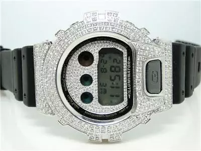 Casio Mens G Shock 6900 Jojino Aqua Master White Simulated Diamond Watch 5.50 Ct • $299.99