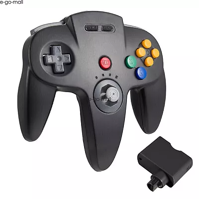 2.4G Wireless N64 Controller Rechargeable Gamedpad W/Rumble Pak For Nintendo 64 • $28.56