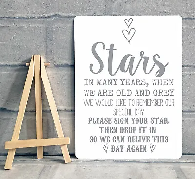 £6.95 • Buy A5 Guest Book Wishing Tree Star Drop Box Metal Table Sign Wedding Party