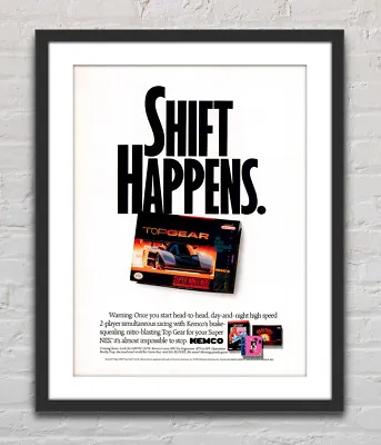 Top Gear Super Nintendo SNES Glossy Promo Ad Poster Unframed G2453 • $14.98