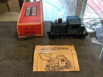 Lionel O Gauge #51 Navy Yard New York Diesel Switcher With Instructions & Box • $55.99