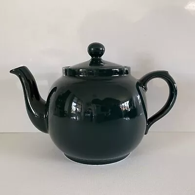 Vintage Ceramic Teapot~british Racing Green~6 Cups~made In England • $39.95