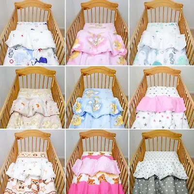 £13.49 • Buy 2 Piece Quilt Duvet Pillow Set Baby Crib Cradle Pram Cot Bedding Filling Set