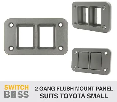 2 GANG PUSH SWITCH Flush Mount Panel Only For Toyota SMALL Switch LED 12V 24V • $13.50