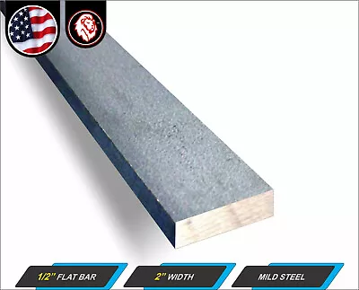 1/2  X 2  Metal Flat Bar - Flat Metal Stock - Mild Steel - 24  Long (2-ft) • $24