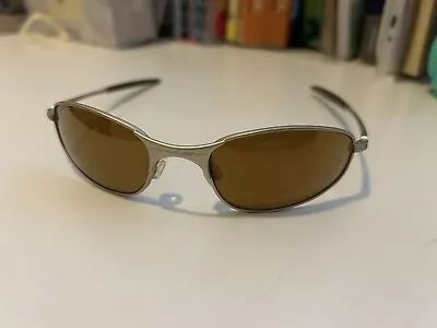 Oakley Minute Sunglasses Fmj Vintage Platinum Gold W/ Gold Iridium Rare • $295