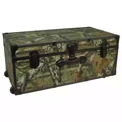 Footlocker Trunk Lockable Storage Organizer W/ Wheels Great For College Dorms • $129.99