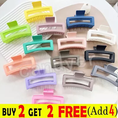 Women Girls Large Hair Claw Clamps.Clips Rectangle Claw Clip.Hair Accessories.UK • £3.56