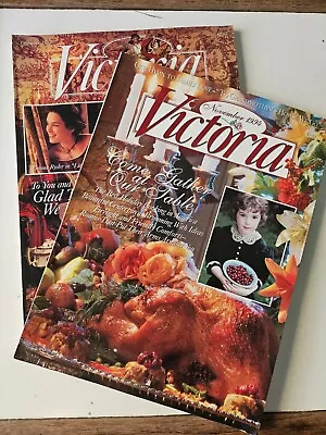 Vintage Victoria Magazines Lot Of 2 Holiday Issues Nov Dec 1994 Christmas Thanks • $16