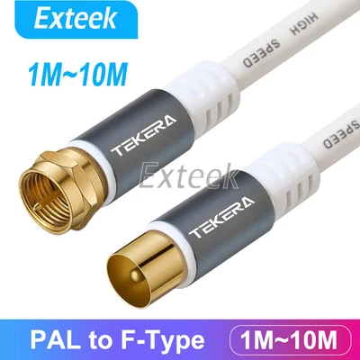 $5.85 • Buy Gold TV Antenna Cable PAL Male To F-Type Male Flylead Aerial Cord Coax Lead AU