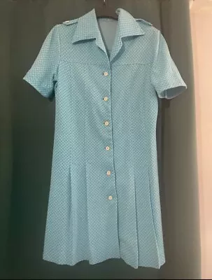 1960s Vintage Mod Blue Dress • £12