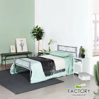 Twin/Full/Queen Metal Bed Frame Platform Mattress Foundation Headboard Footboard • $59.96