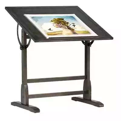 Studio Designs Drawing/Drafting Table 36 Hx36 Wx24 D Vintage Wood Adjustable Top • $194.31