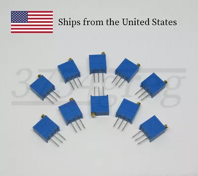 3296W-504 500k Ohm Multiturn Trimmer Potentiometer 10 Pack • $3.69