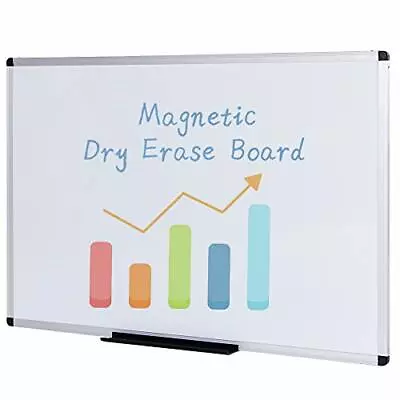 VIZ-PRO Magnetic Whiteboard 48 X 24 Inches Aluminium Frame Dry Erase Board • $52.15