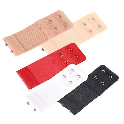 Bra Extender 2 Hook Elastic Extension Strap Maternity Black White Nude Beige Red • $5.80