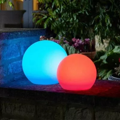 Large LED Ball Colour Changing Sphere Mood Lighting Outdoor Indoor Garden Decor • £20.99