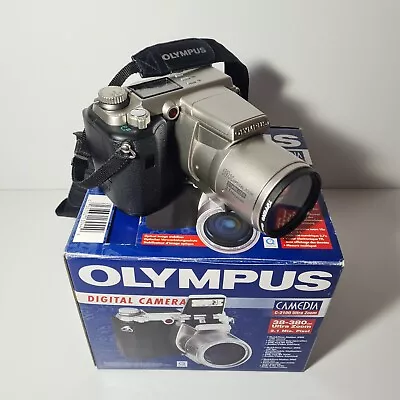 Olympus Camedia C-2100 2.1MP Ultra Zoom Digital Camera Silver 38-380mm Zoom  • $43.46