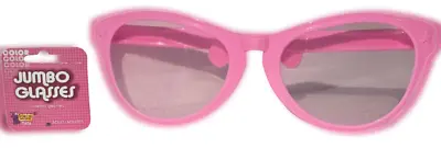 $8.95 • Buy JUMBO PINK EYE FRAME GLASSES BIG Lenses Clown Nerd Funny Giant Joke Sunglasses