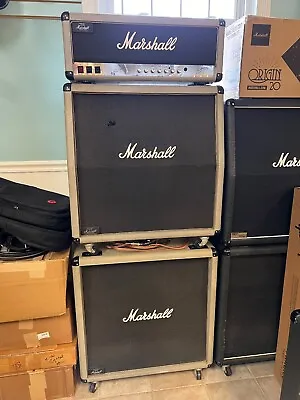 1987 Marshall Silver Jubilee JCM25/50 2555 100 Watt FULL Stack • $7000