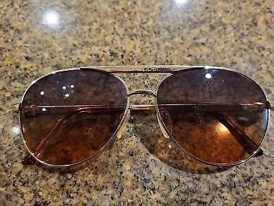 Von Zipper Fernstein Gold Aviator Sunglasses Frames 140 Designer Unisex. EUC • $57
