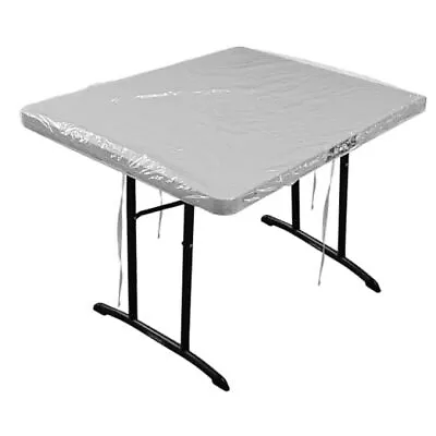  Clear Vinyl Fitted Tablecloth Waterproof Best For 36 Inch Square Table • $28.45