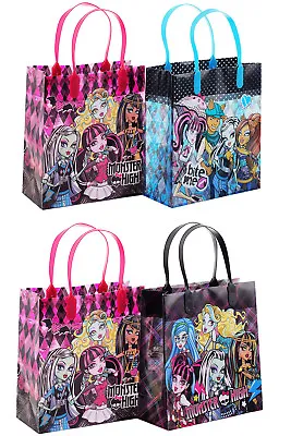 Monster High Reusable Medium 8  Party Favor 6 Goodie Loot Bags ( 6 Bags )  • $19.99