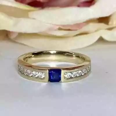 1CT Round Lab Created Sapphire Men's Jewelry Band Ring 14K Yellow Gold Plated • $101.49