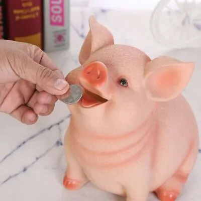 £9.46 • Buy Pig Piggy Bank Saving Coins M-oney Box Cash Fund Craft Children Gift Toy Decor