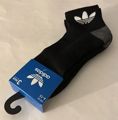 Adidas Socks Mens Black 3 Pack • $19