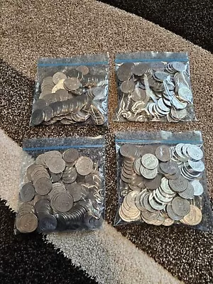 Lot Of 400 USED Assorted SILVER Quarter 25mm Pachislo Slot Machine Tokens • $34.99