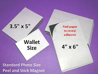 10 Self Adhesive US Magnetic Sheets Fit Wallet 2.5x3.5 ACEO Cards - Ships FREE • $10.55