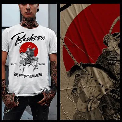 Samurai T-Shirt Deadly Warrior With Horse Bushido Code Japanese Katana Ronin  • $19.99