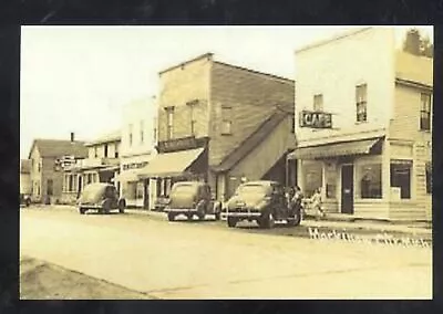 Real Photo Mackinaw Michigan Downtown Street Scene Stores Postcard Copy • $11.99