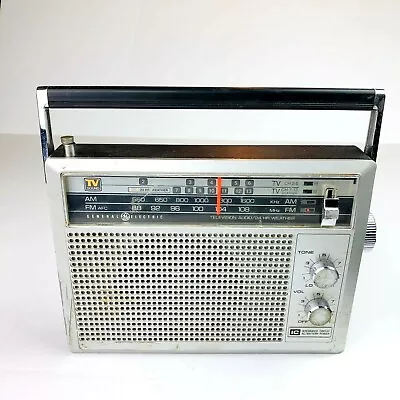 General Electric Vintage Radio 7-2940B Portable AMFM Integrated Circut TV Sound  • $12.31