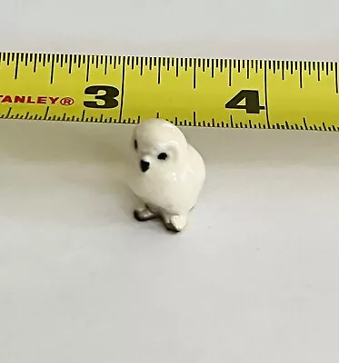 Vintage Hagen Renaker Miniature White Snowy Snow Owl Baby Figurine • $18