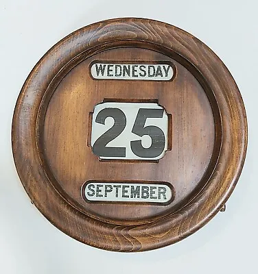 £200 • Buy Vintage Wooden Perpetual Wall Calendar Early 20th Century