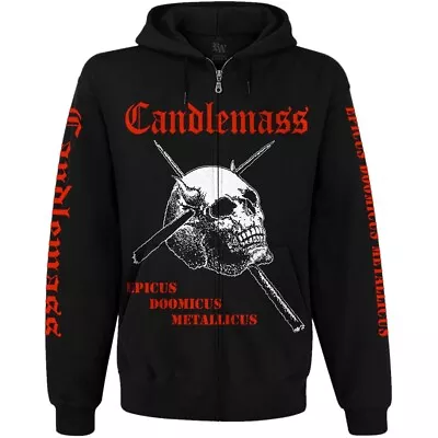 Candlemass  Epicus Doomicus Metallicus  Hoodie Zip Up Sweatshirt Black • $54.99